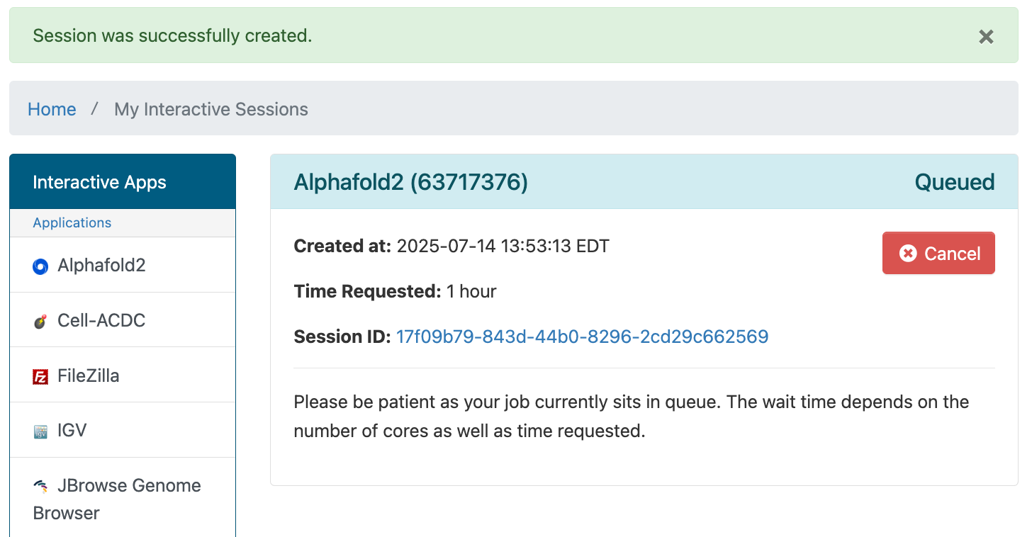 OOD AlphaFold2 in queue