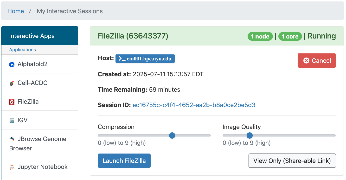 OOD FileZilla in queue